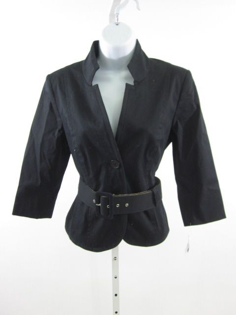 NWT SUTTON STUDIO Cotton Belted 2 Button Jacket Sz 8  