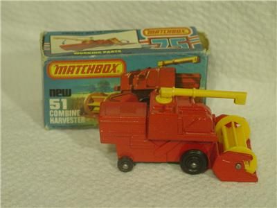 Matchbox Combine Harvester # 51 Made In England  