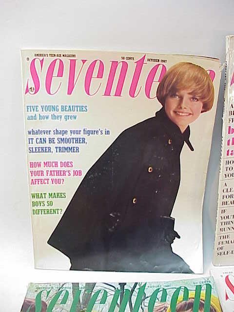 VINTAGE 1960s SEVENTEEN MAGAZINE~4 FASHION magazines  