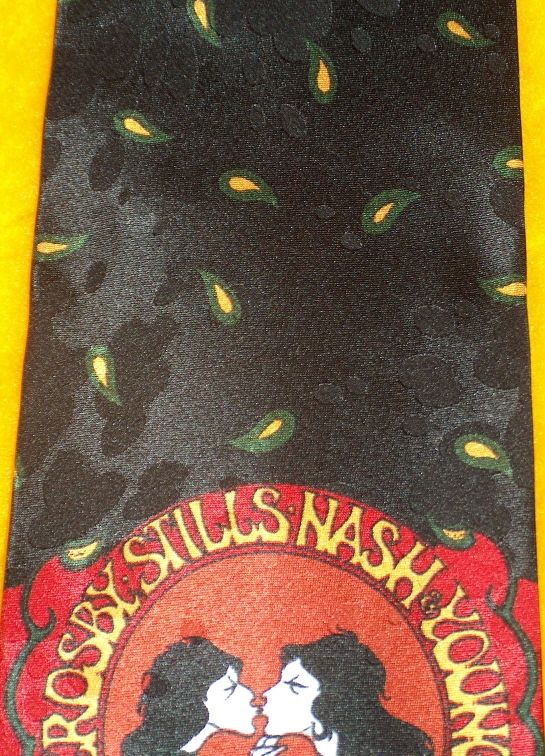 THE FILLMORE POSTER TIE ~ NWT ~ CROSBY STILLS NASH & YOUNG ~ CSN&Y 