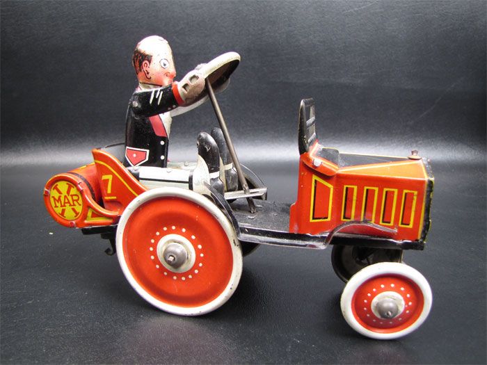 Vintage 1931 Marx Tin Wind Up Coo Coo Car #7 Toy  