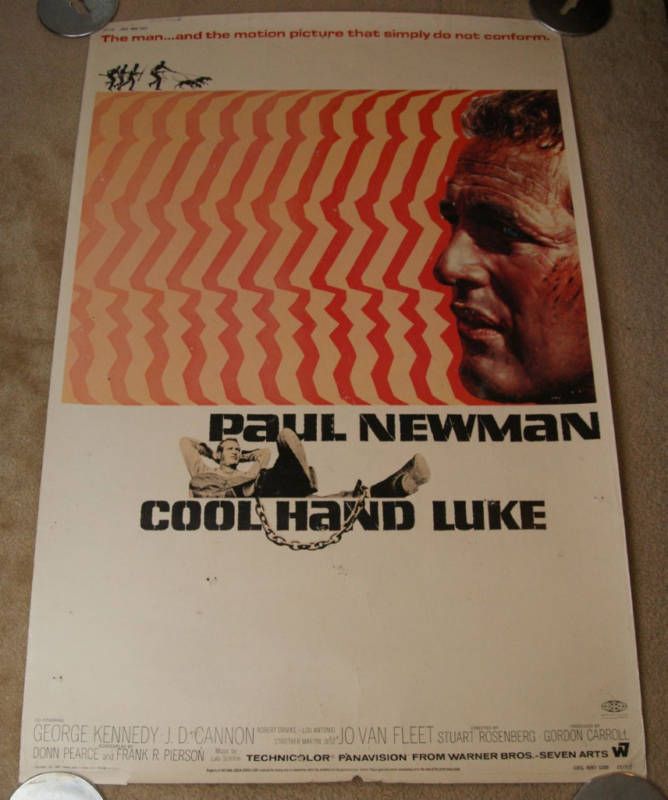 Cool Hand Luke original movie poster 40X60 SS RARE  