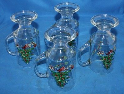 Spode? 10 Oz Irish Coffee Christmas Tree Set of 4  