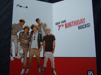 OFFICIAL ~ ONE DIRECTION 1D ~ RELATION, AGE and OPEN Birthday Card FAB 