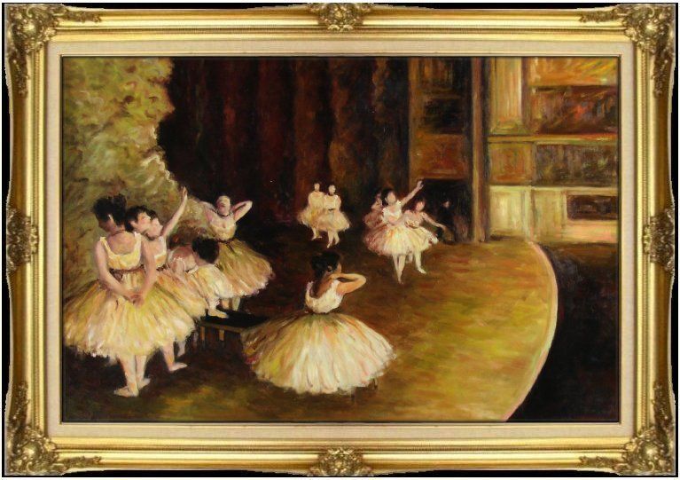   Hand Painted Oil Painting Repro Edgar Degas The Rehearsal  