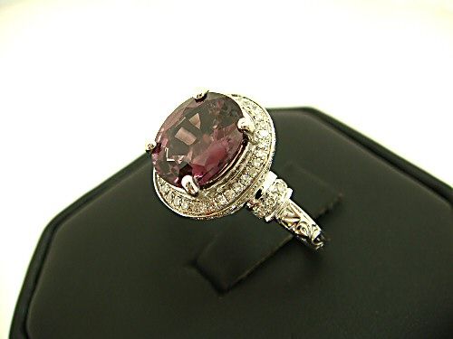 50CT VVS PURPLE SPINEL W/ .55CTW OF 94 WHITE DIAMONDS ENGAGEMENT 