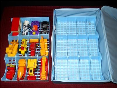   Collectors Case & 12 Cars Lesney Superfast Heavy Machinery Rescue
