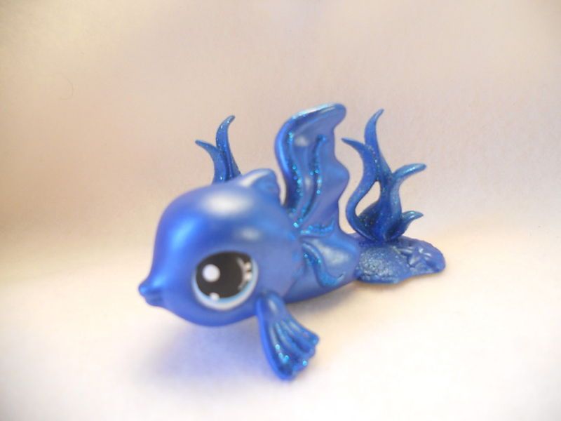 Sapphire Blue Fish *OOAK Custom Littlest Pet Shop  
