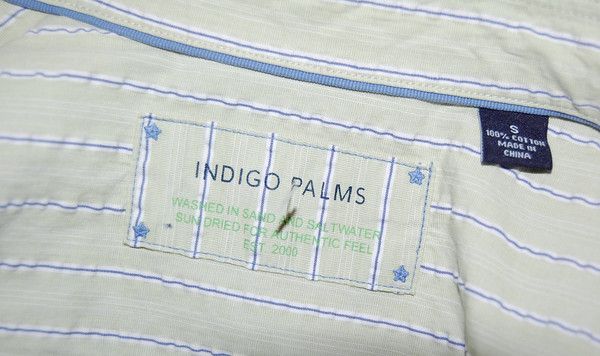 Indigo Palms TOMMY BAHAMA GREEN COTTON SHRIT MENS SMALL  