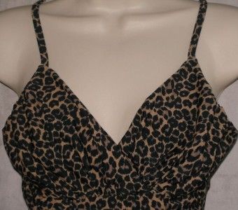 CAMI INTERNATIONAL Womens Animal Print 1pc Swimsuit 10  