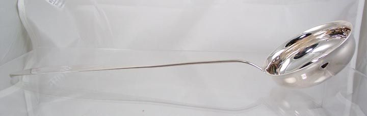 LARGE AUSTRIAN HUNGARIAN GERMAN SILVER LADLE MID 19TH CENTURY  