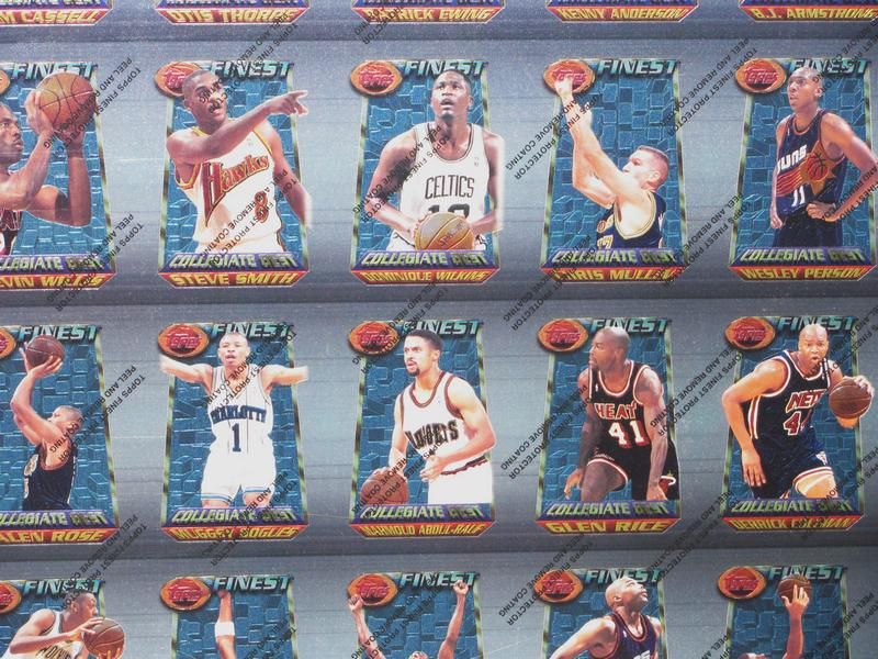 1994 95 Topps Finest Basketball Uncut Sheet HILL RC  