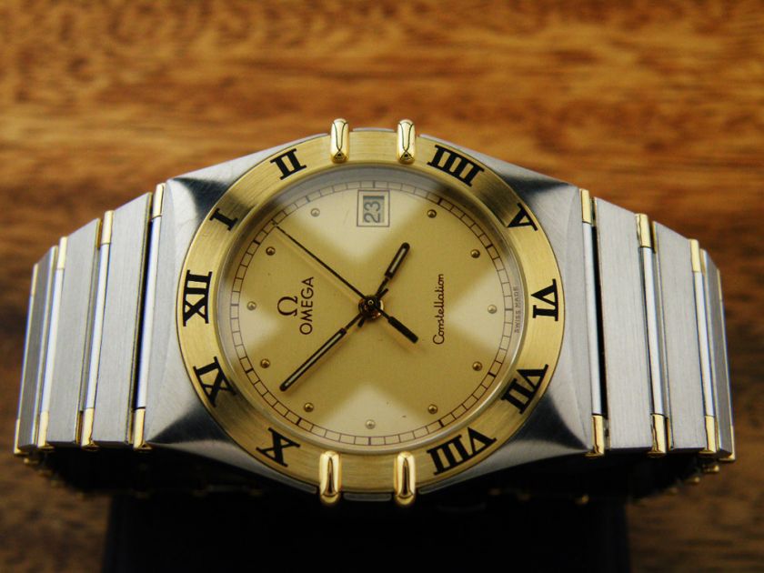 BEUTIFUL 0MEGA CONSTELLATION 18K SOLID GOLD BEZEL QUARTZ MENS Watch 