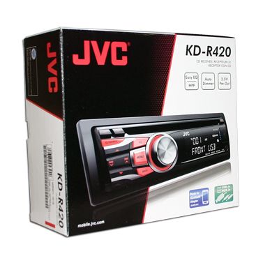 JVC KD R420 Mobile CD Receiver w/ Front AUX IN and USB   Brand New 