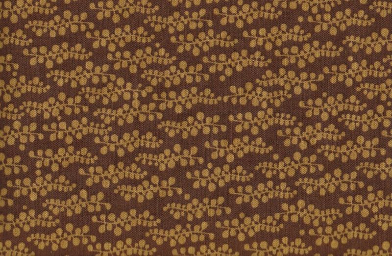 Quilt Quilting Fabric Wild Thyme Tonal Dot Vine Brown  