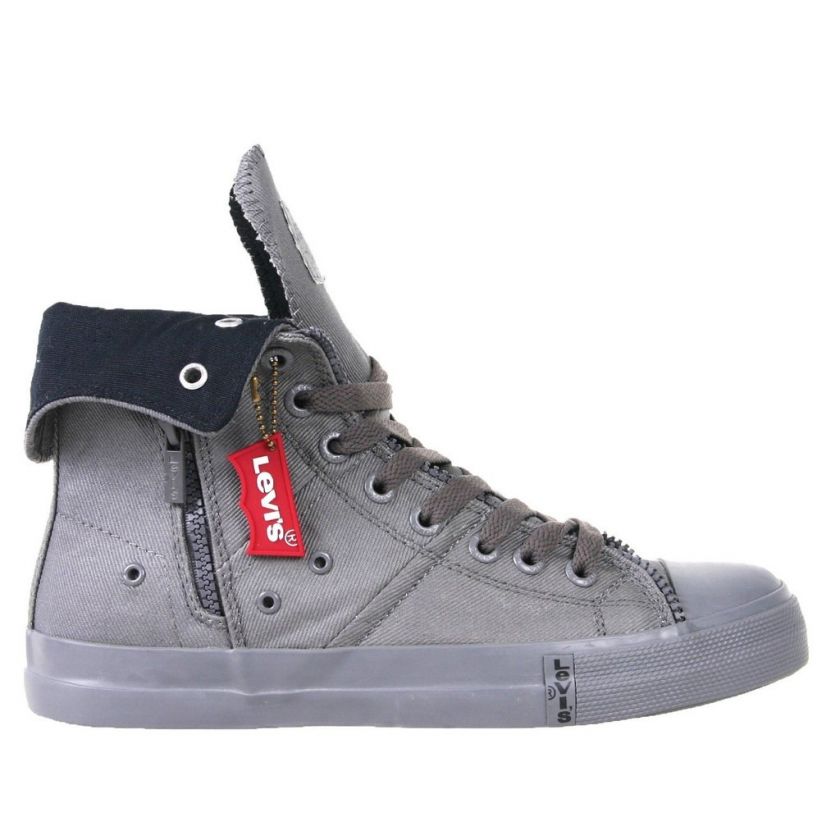 Levis Zip EX Hi Ct Twill Shoes 514751 81K Charcoal NIB  