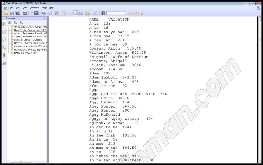 Native American Indian Genealogy W/ Dawes Rolls  