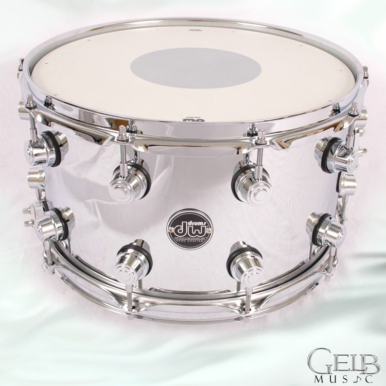 DW 8x14 Performance Series Chrome over Steel Snare w/ Chrome Hardware 