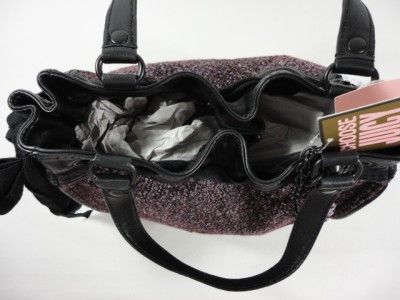 JUICY COUTURE After Dark Metallic Tweed RICH AUBERGINE PINK BLACK 