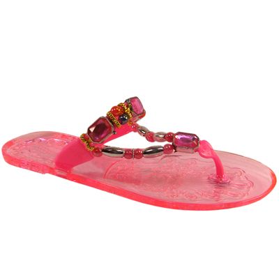 WOMENS FLIP FLOPS SANDALS TOE POSTS JELLY LADIES 3 8  