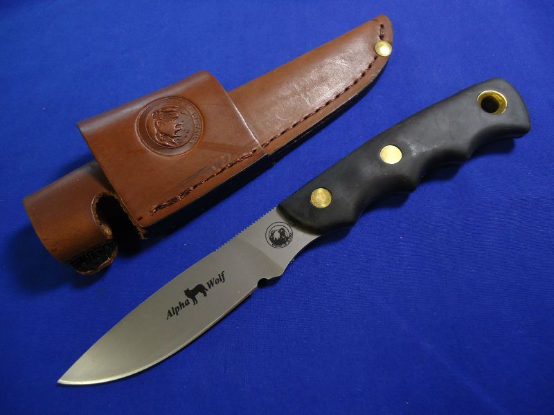   OF ALASKA 00345FG ALPHA WOLF S30V SUREGRIP LEATHER SHEATH  