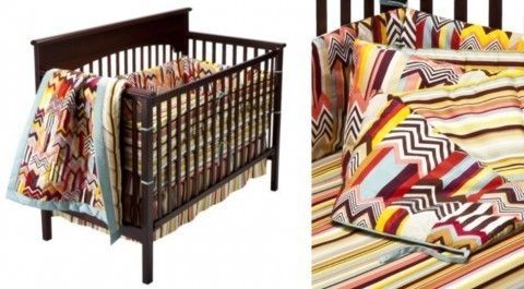 MISSONI Target Baby Crib QUILT Patchwork Zig ZAG Blanket MultiColor 