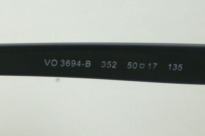 NEW VOGUE 3694B VO 3694 SB BLACK 352 AUT. EYEGLASSES 50  