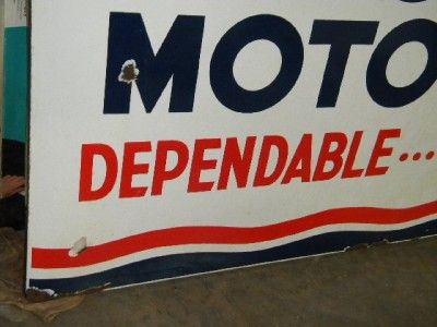   Gasoline Motor Oils Porcelain Station Adverising Sign Original NICE