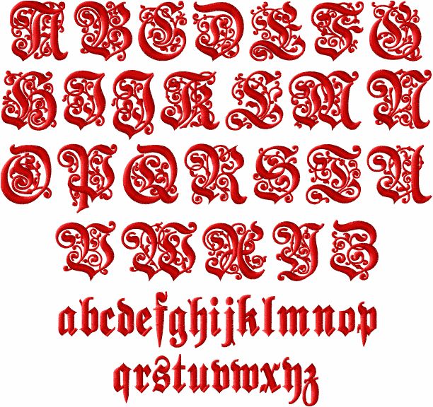 This medieval monogram alphabet is a true find for creation of antique 