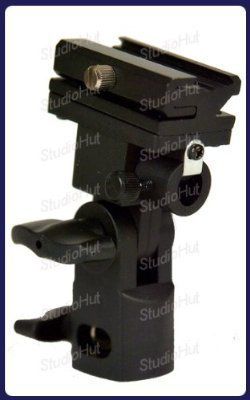 Camera Flash Hot Shoe Holder & Light Stand Mount  