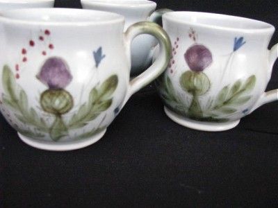 Vintage Buchan Portobello Scotland THISTLE flat Cups 2 3/4 