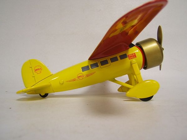 Die Cast Airplane Bank Shell Limited Ed Lockheed Vega  