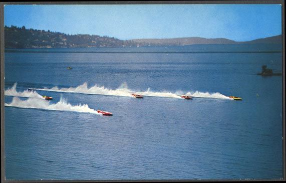 Vintage Postcard Hydroplane Speed Boat Racing 605409  