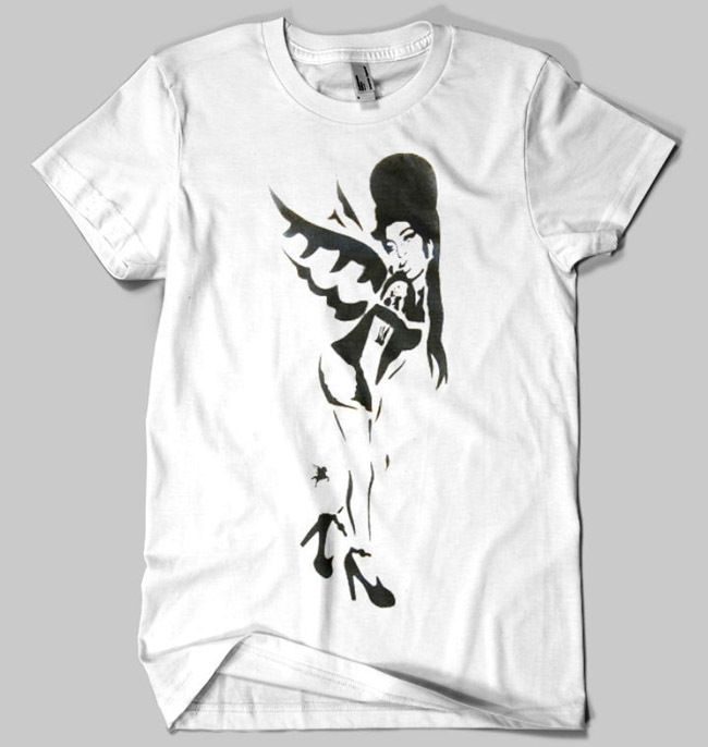 SHIRT AMY WINEHOUSE street art stencil  