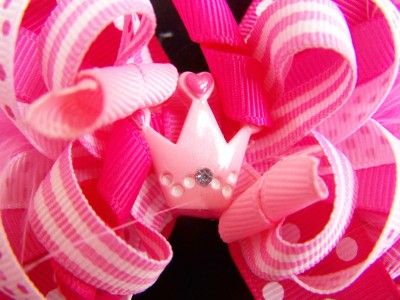 NEW PINK PRINCESS BIRTHDAY bOuTiQuE Piggie Hair Bows  