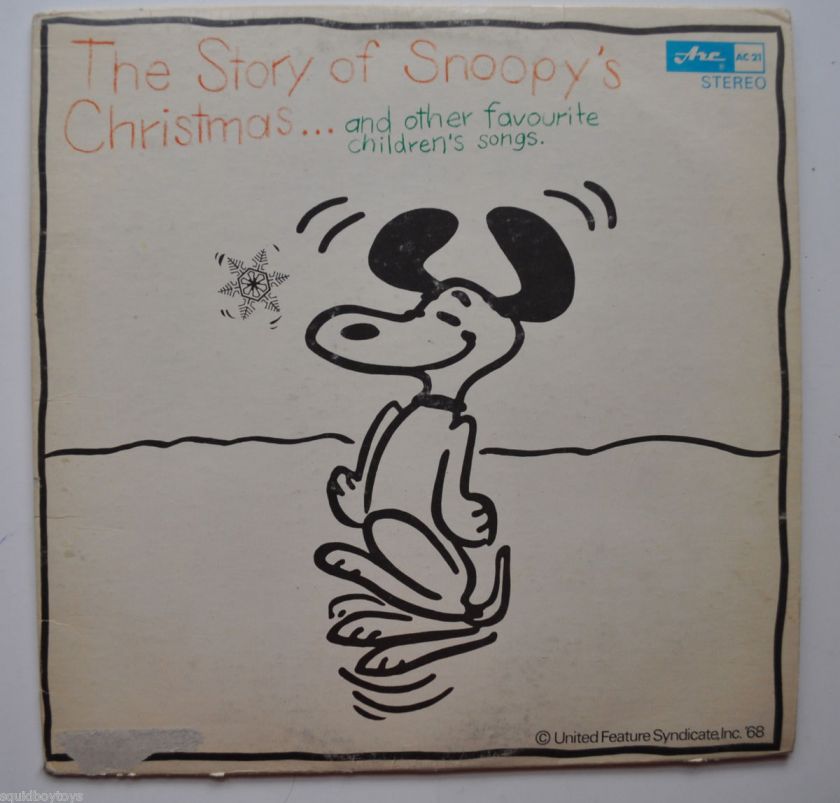 The STORY of SNOOPYS CHRISTMAS LP Record ARC Peanuts Gang  