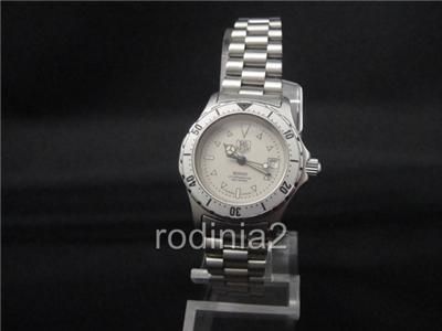 Auth Tag Heuer Ladies 2000 Gray Dial SS Quartz Great  