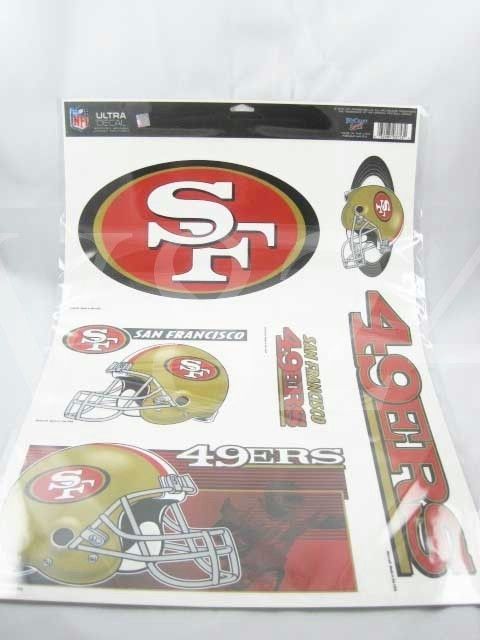 NFL San Francisco 49ers 11x17 Window Decal Sticker B  