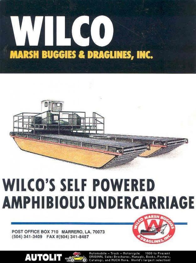 1982 ? Wilco Marsh Buggy Amphibious Dragline Brochure  