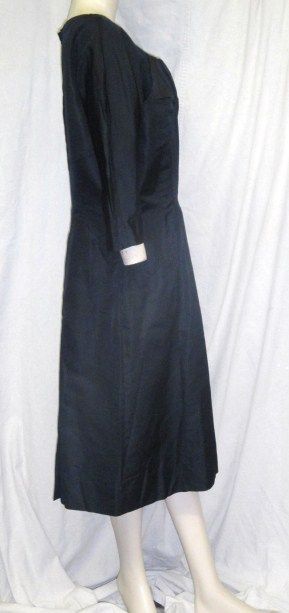 50s Black Wiggle Dress by Abe Schrader Plus Size  