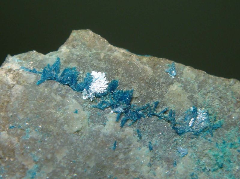 POSNJAKITE *BLUE CRYSTALS ON MATRIX *RARE  CZECH REP  