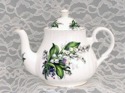 English Bone China Lily of the Valley Tea for One Gift Set NIB  