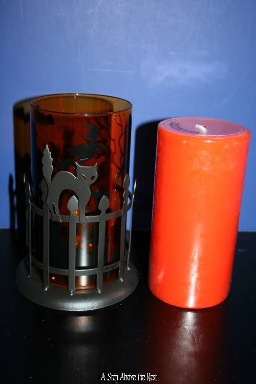 Longaberger Halloween Candle Holder & Candle 2011   NEW  