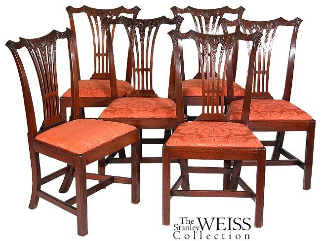 SWC Six Carved Chippendale Chairs, Philadelphia, c.1780  