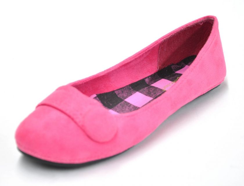 BALLERINA FLAT SUEDE BLACK GREY RED PINK BROWN Women  