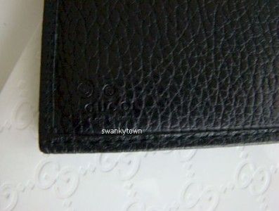   MENS GG MONOGRAM BLACK JACQUARD PASSPORT WALLET W/GIFT BOX  