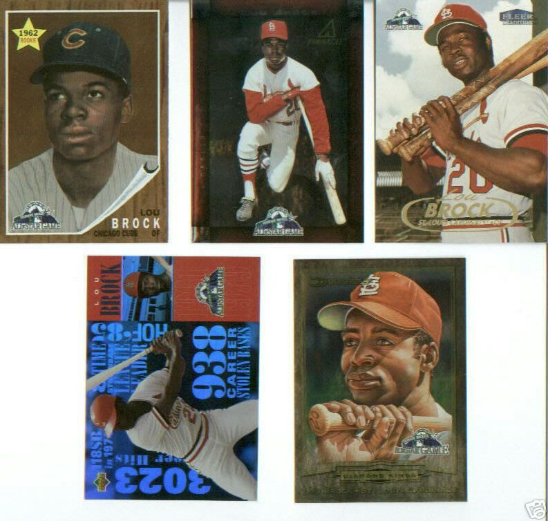 Lou Brock 1998 All Star Fanfest 5 card set  