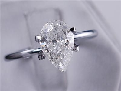 12 CT PEAR SHAPE DIAMOND SOLITAIRE ENGAGEMENT RING  