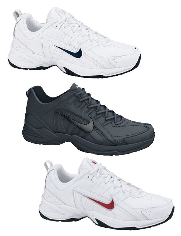 NIKE Mens Leather Training Sneakers in White or Black  