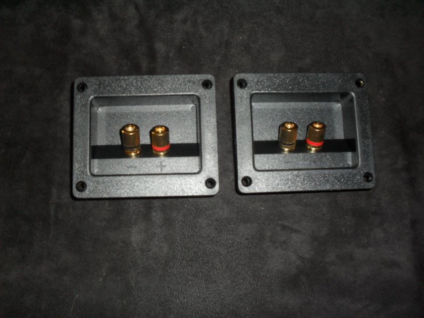 PAIR SPEAKER JACK TERMINAL CUP WIRE SUB SUBWOOFER BOX  